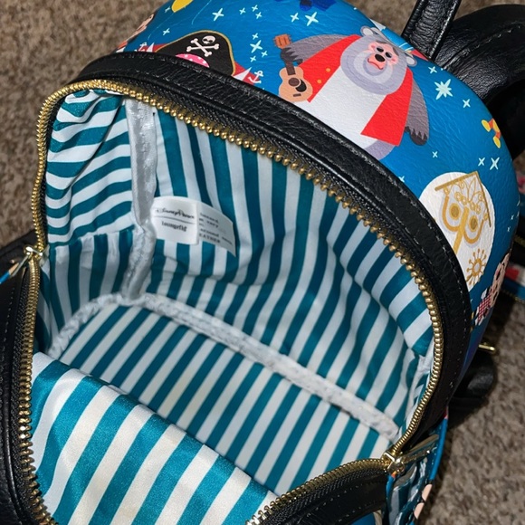Disney Parks Loungefly Mini Backpack & Matching Wallet - WDW Parks Retro Design - Picture 16 of 16